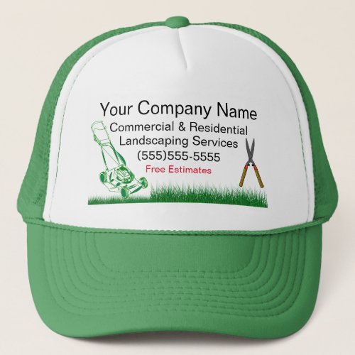 Landscaping Or Lawn Care Services Company Work Hat