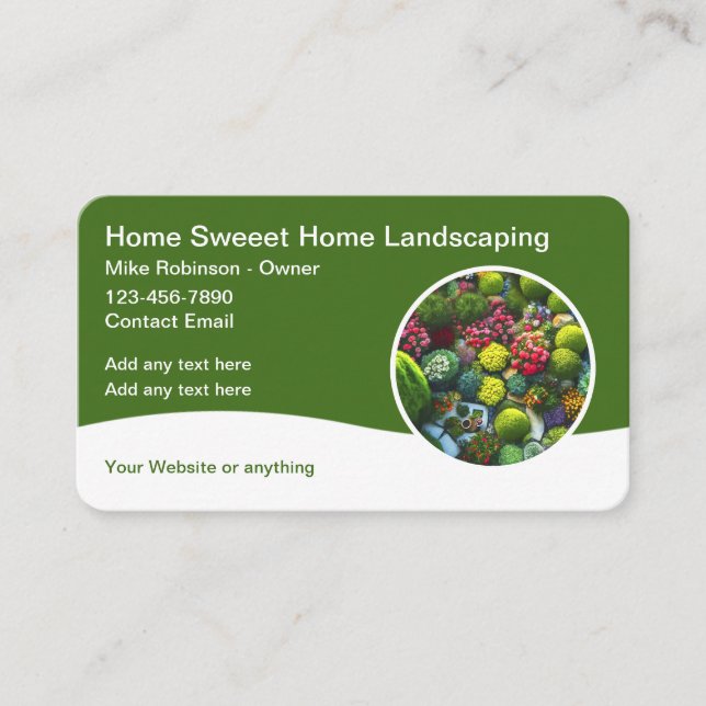 Landscaping Professional Services Business Cards (Front)