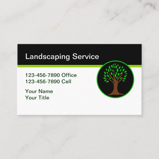 Landscaping Professional Simple Business Card (Front)