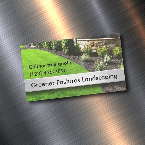 Landscaping Professionally Designed Business Card Magnet