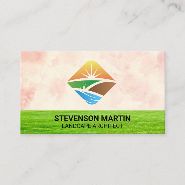 Landscaping Scenery | Grass Business Card (Front)