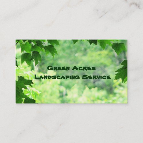 Landscaping Service Business Card