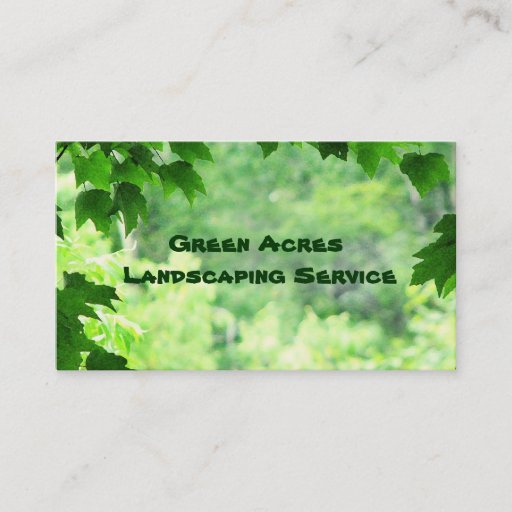 Customizable Landscaping Service Business Card