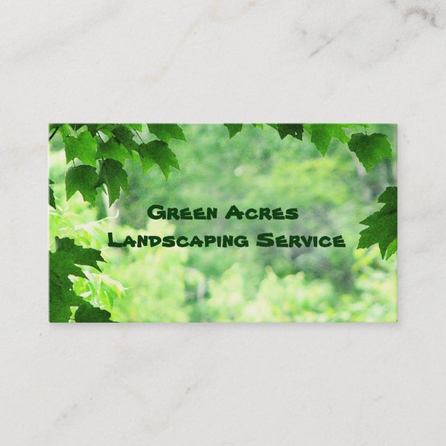 Landscaping Service Business Card (Front)