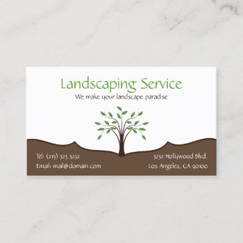 Landscaping Service Business Card (1-sided) by J32Teez at Zazzle