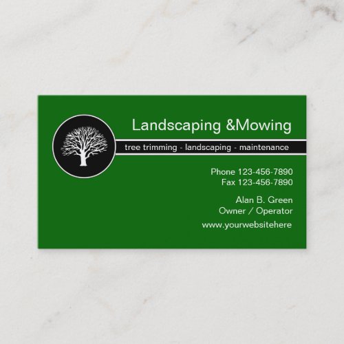 Landscaping Service Business Cards