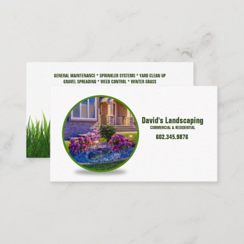 Landscaping Service Decorative Yard Grass  Busines Business Card