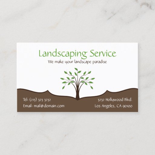 Customizable Landscaping Service Business Card (2-sided)