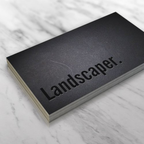Classy Black Out Landscaping Business Card