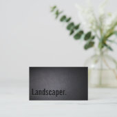 Landscaping Service Professional Dark Texture Business Card (Standing Front)