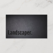 Landscaping Service Professional Dark Texture Business Card (Front)