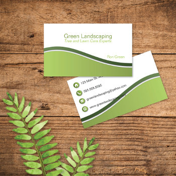 Landscaping Services  Business Card by mangomoonstudio at Zazzle