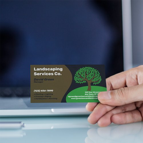 Landscaping Services Company Business Card