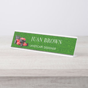 Landscaping Services Lawn Care & Garden Design Desk Name Plate