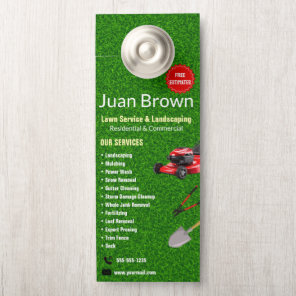 Landscaping Services | Lawn Care & Garden Design Door Hanger