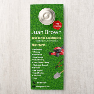 Landscaping Services | Lawn Care & Garden Design Door Hanger