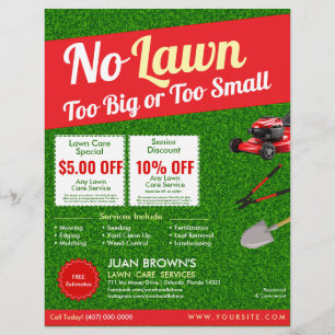 Landscaping Services Lawn Care & Garden Design Flyer