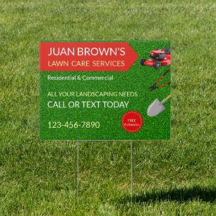 Landscaping Services   Lawn Care & Garden Design Sign