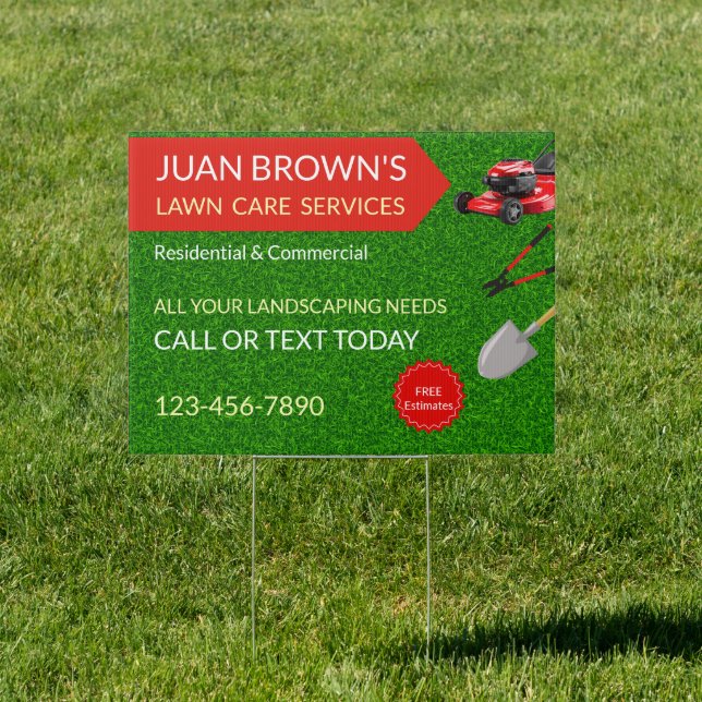 Landscaping Services | Lawn Care & Garden Design Sign (Insitu)
