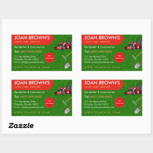Landscaping Services Lawn Care Gardening Rectangular Sticker