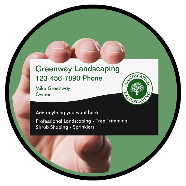 Landscaping Services Modern Business Cards  (Creator Uploaded)
