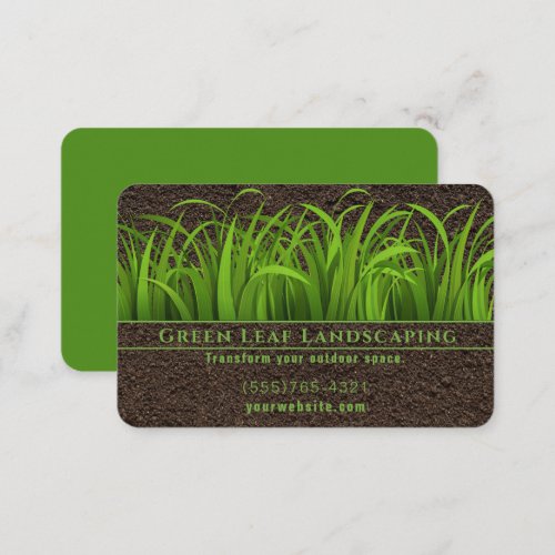 Landscaping Soil Yard Garden Service Business Card