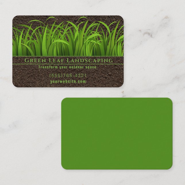 Landscaping Soil Yard Garden Service Business Card (Front/Back)