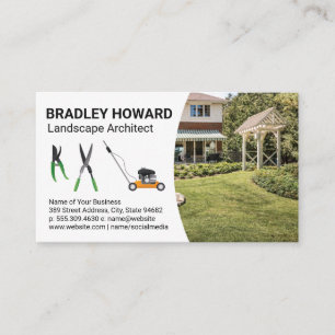 Landscaping Tools Backyard Gard Lawn Business Card