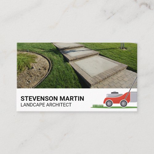 Landscaping Tools  Front Yard Cut Grass Business Card