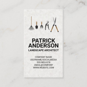 Landscaping Tools Gardener Business Card