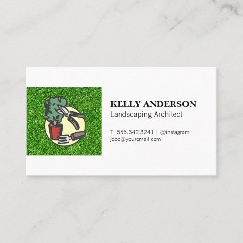 Landscaping Tools  Grass Business Card