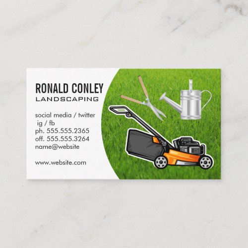 Landscaping Tools  Grass Business Card