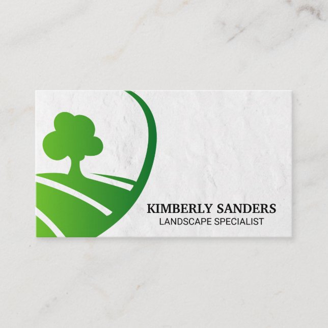 Landscaping | Tree in a Field Business Card (Front)
