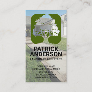 Landscaping Tree Logo Residential Business Card