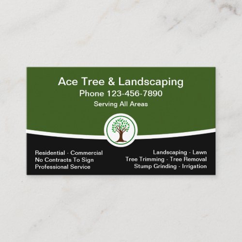 Landscaping Tree Trimming Service  Business Card