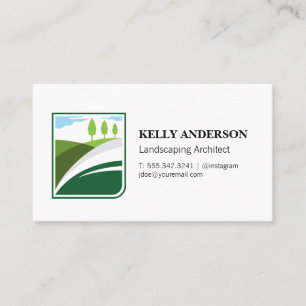 Landscaping Trees Logo Gardening Business Card