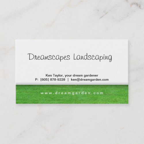 Landscaping Weed Before After Business Card