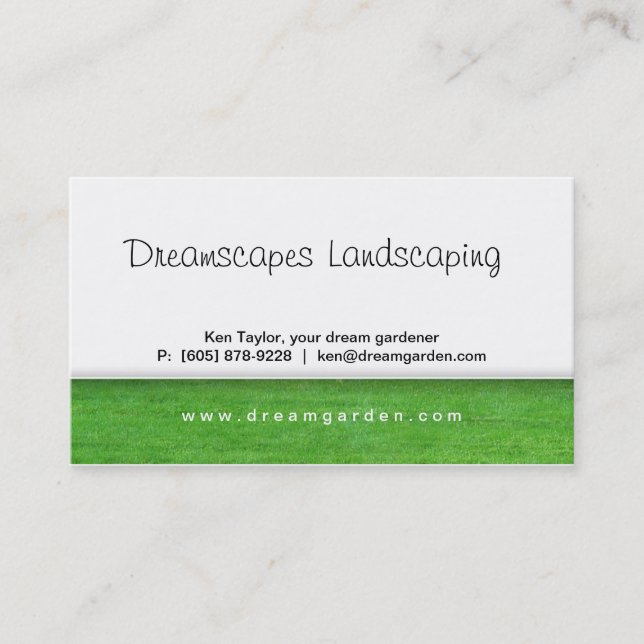 Landscaping Weed Before After Business Card (Front)