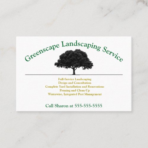 Landscaping Yard Service Business Card
