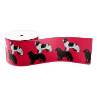 Landseer and Black Newfies Ribbon