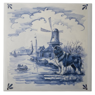 Landseer by the Dutch Harbor Ceramic Tile