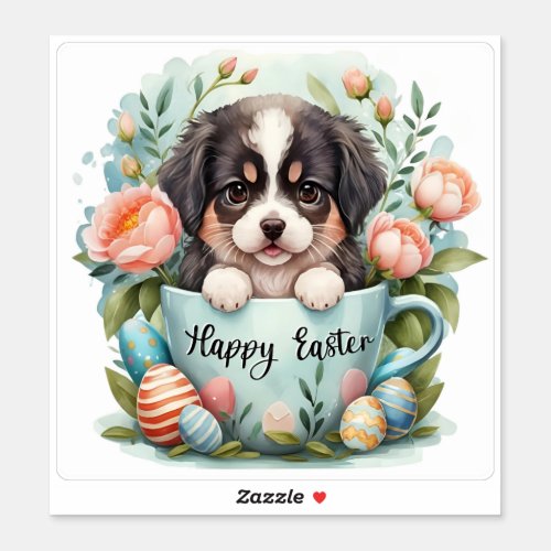 Landseer Happy Easter Vinyl Sticker