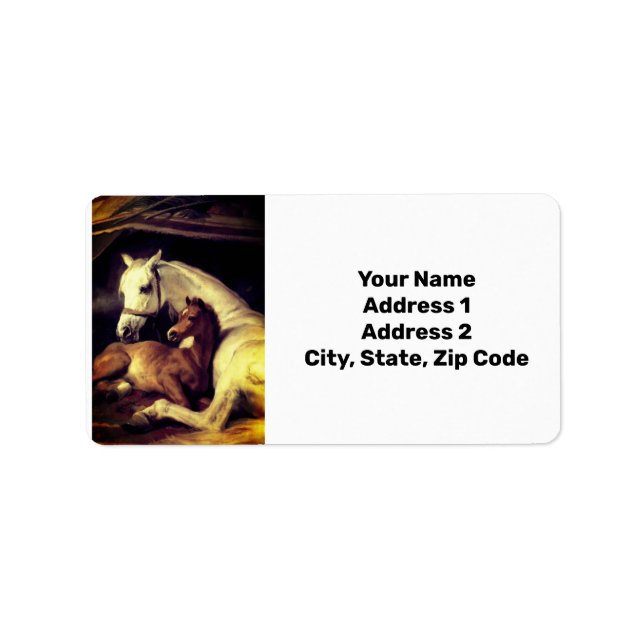 Landseer Horses Label (Front)