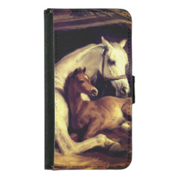 Landseer Horses Samsung Galaxy S5 Wallet Case
