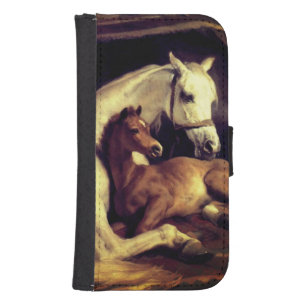 Landseer Horses Galaxy S4 Wallet Case