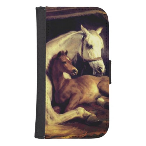 Landseer Horses Galaxy S4 Wallet Case