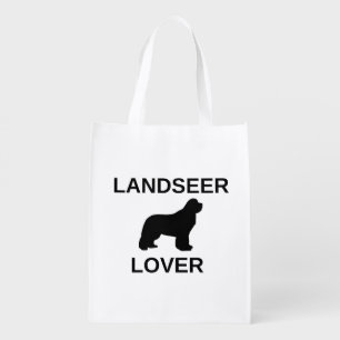 landseer lover grocery bag