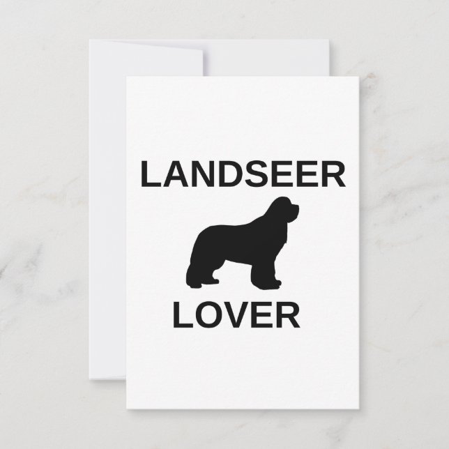 landseer lover thank you card (Front)