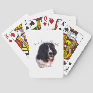 Landseer Newfoundland Dad 2; Newfie Dad; Newf Dad Poker Cards