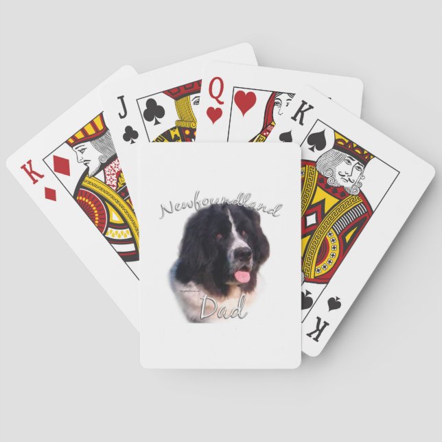 Landseer Newfoundland Dad 2; Newfie Dad; Newf Dad Poker Cards (Back)